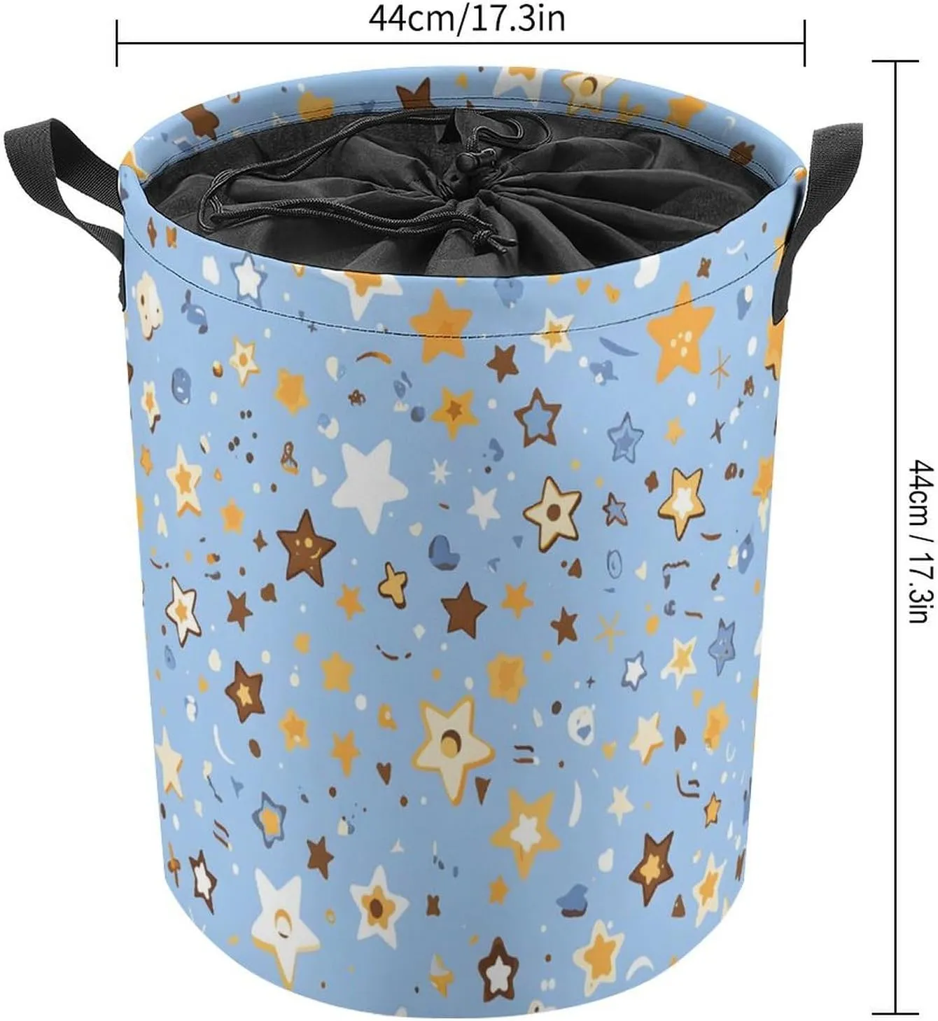 Laundry Hampers, Large Drawstring Laundry Bag, Removable Laundry Bags, Collapsible Storage Bin with Handles for Home Organization, Kids Room, Nursery Art