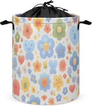 Laundry Hampers, Large Drawstring Laundry Bag, Removable Laundry Bags, Collapsible Storage Bin with Handles for Home Organization, Kids Room, Nursery Circle