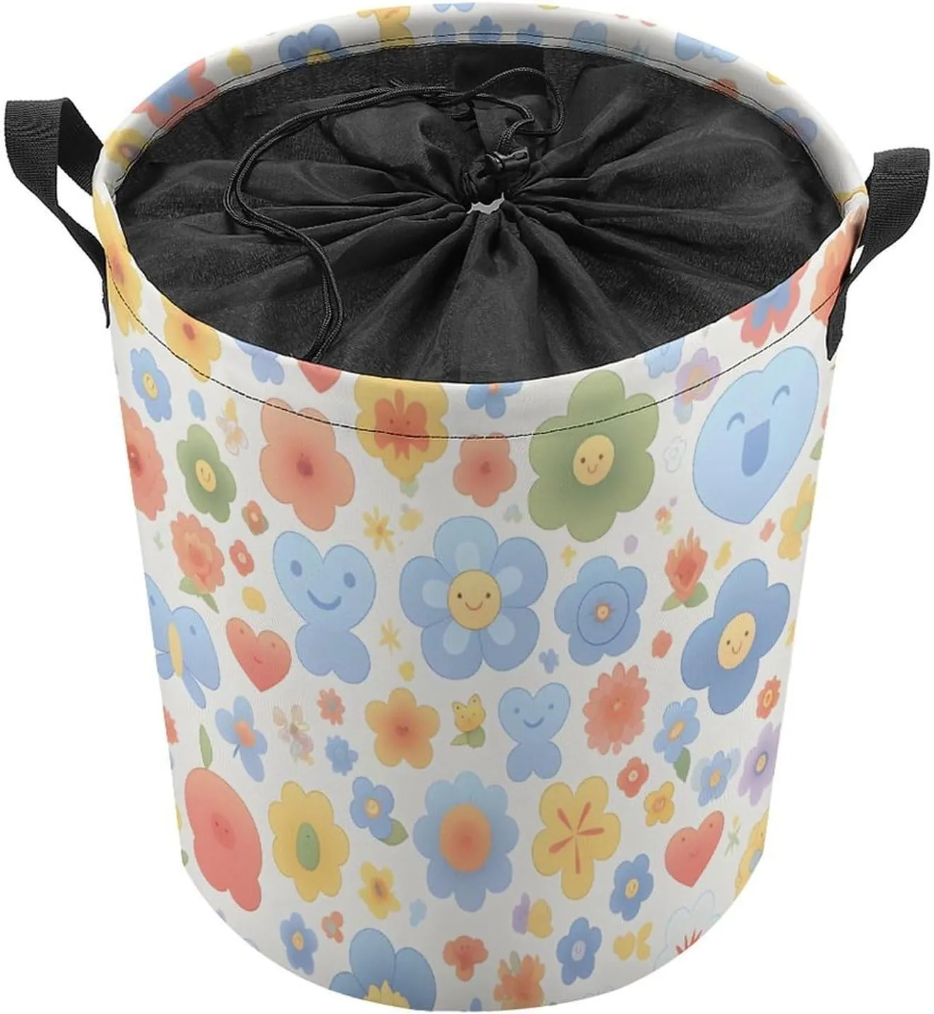Laundry Hampers, Large Drawstring Laundry Bag, Removable Laundry Bags, Collapsible Storage Bin with Handles for Home Organization, Kids Room, Nursery Circle