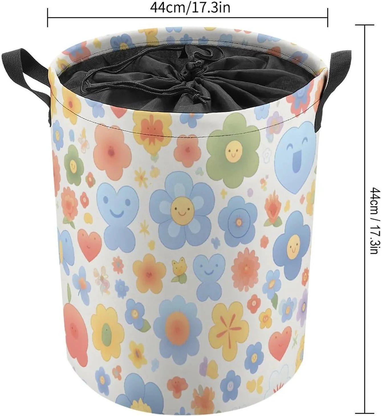 Laundry Hampers, Large Drawstring Laundry Bag, Removable Laundry Bags, Collapsible Storage Bin with Handles for Home Organization, Kids Room, Nursery Circle
