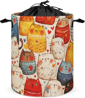 Laundry Hampers, Large Drawstring Laundry Bag, Removable Laundry Bags, Collapsible Storage Bin with Handles for Home Organization, Kids Room, Nursery Headgear