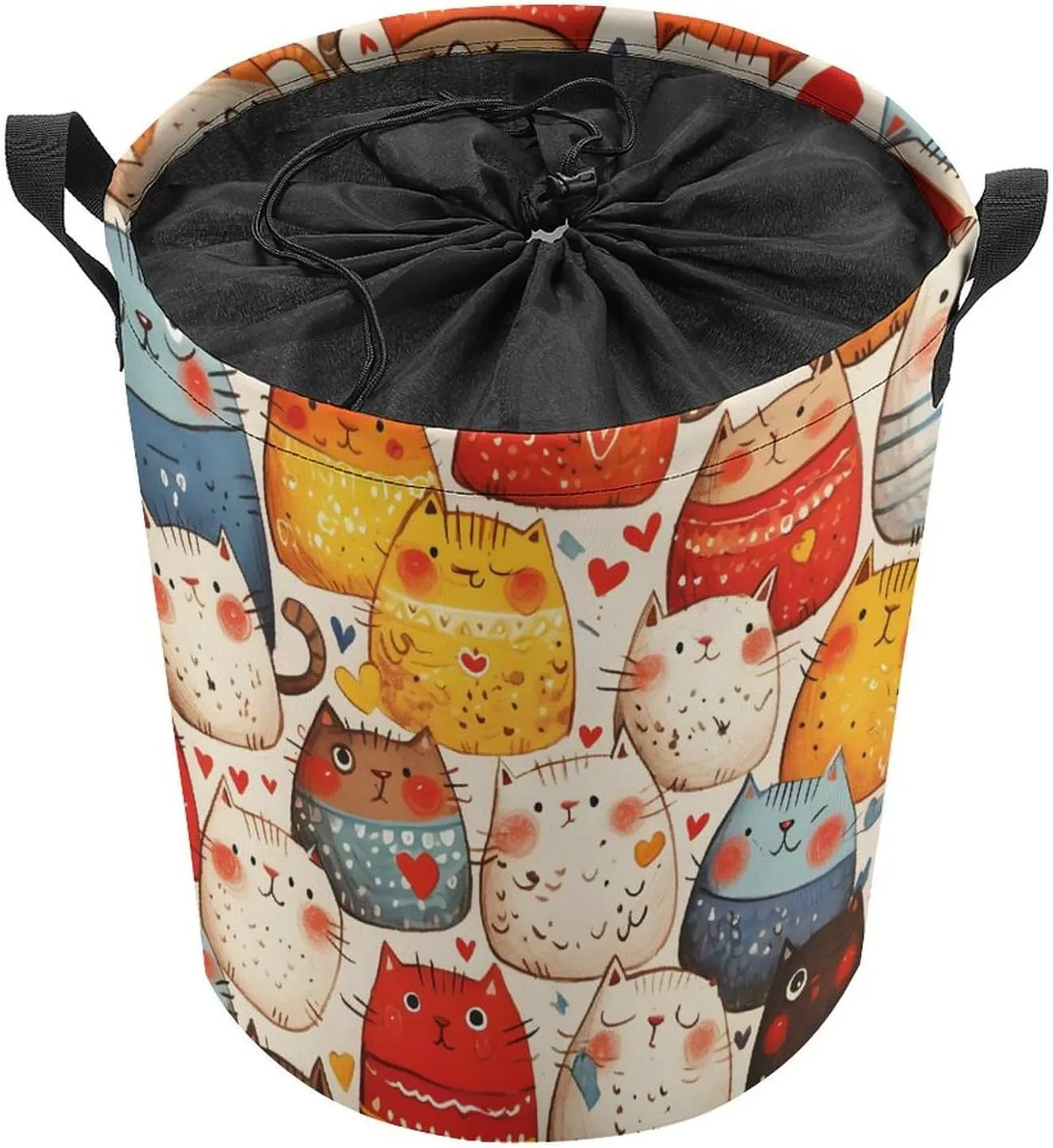 Laundry Hampers, Large Drawstring Laundry Bag, Removable Laundry Bags, Collapsible Storage Bin with Handles for Home Organization, Kids Room, Nursery Headgear