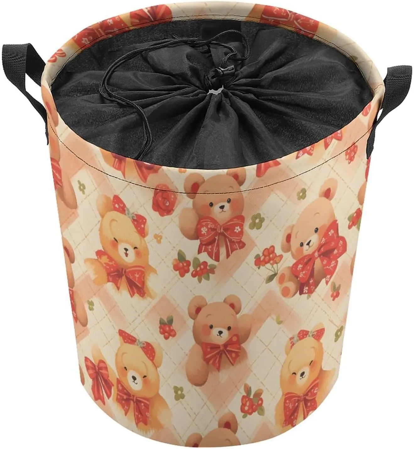 Laundry Hampers, Large Drawstring Laundry Bag, Removable Laundry Bags, Collapsible Storage Bin with Handles for Home Organization, Kids Room, Nursery Mammal