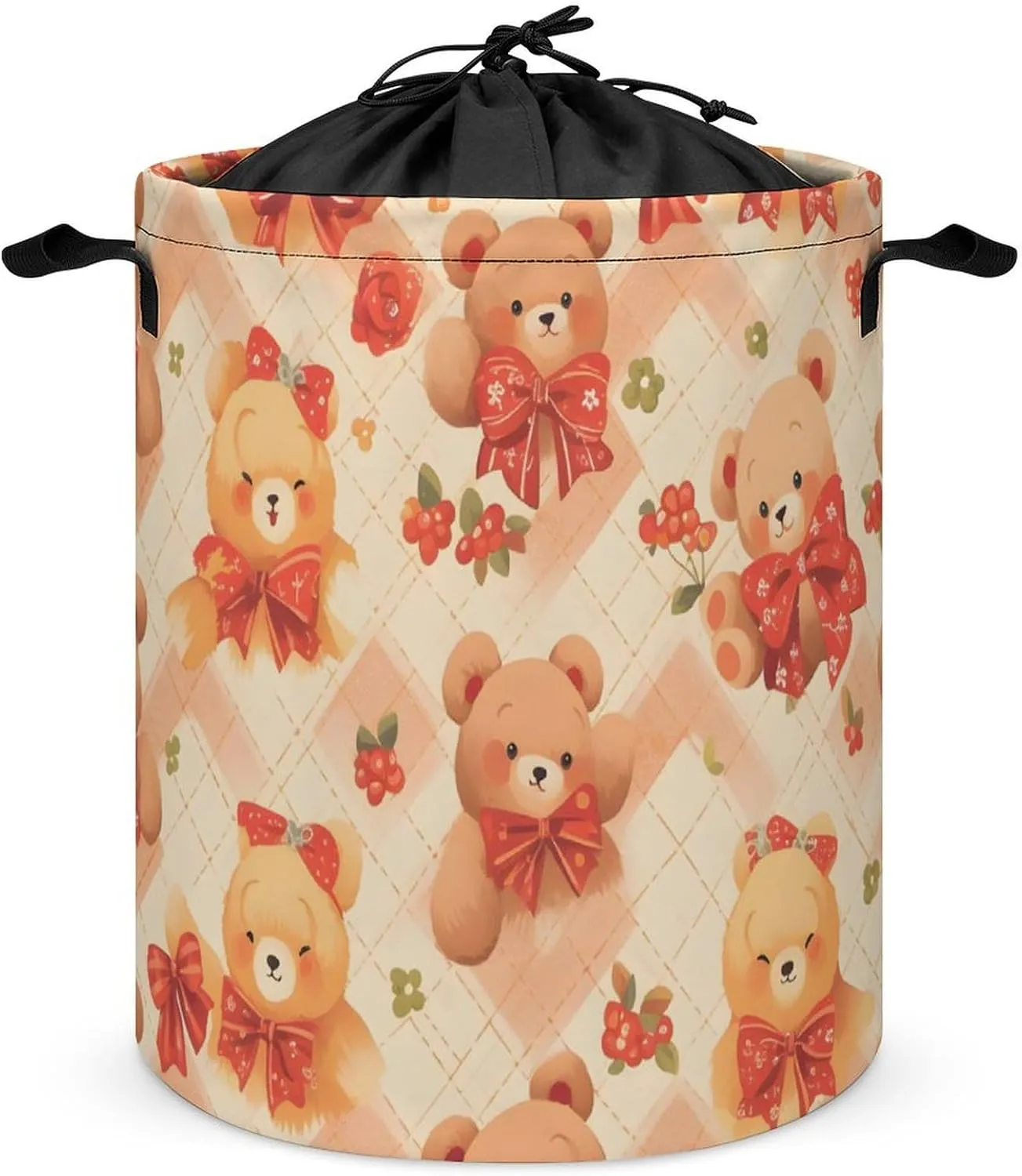 Laundry Hampers, Large Drawstring Laundry Bag, Removable Laundry Bags, Collapsible Storage Bin with Handles for Home Organization, Kids Room, Nursery Mammal