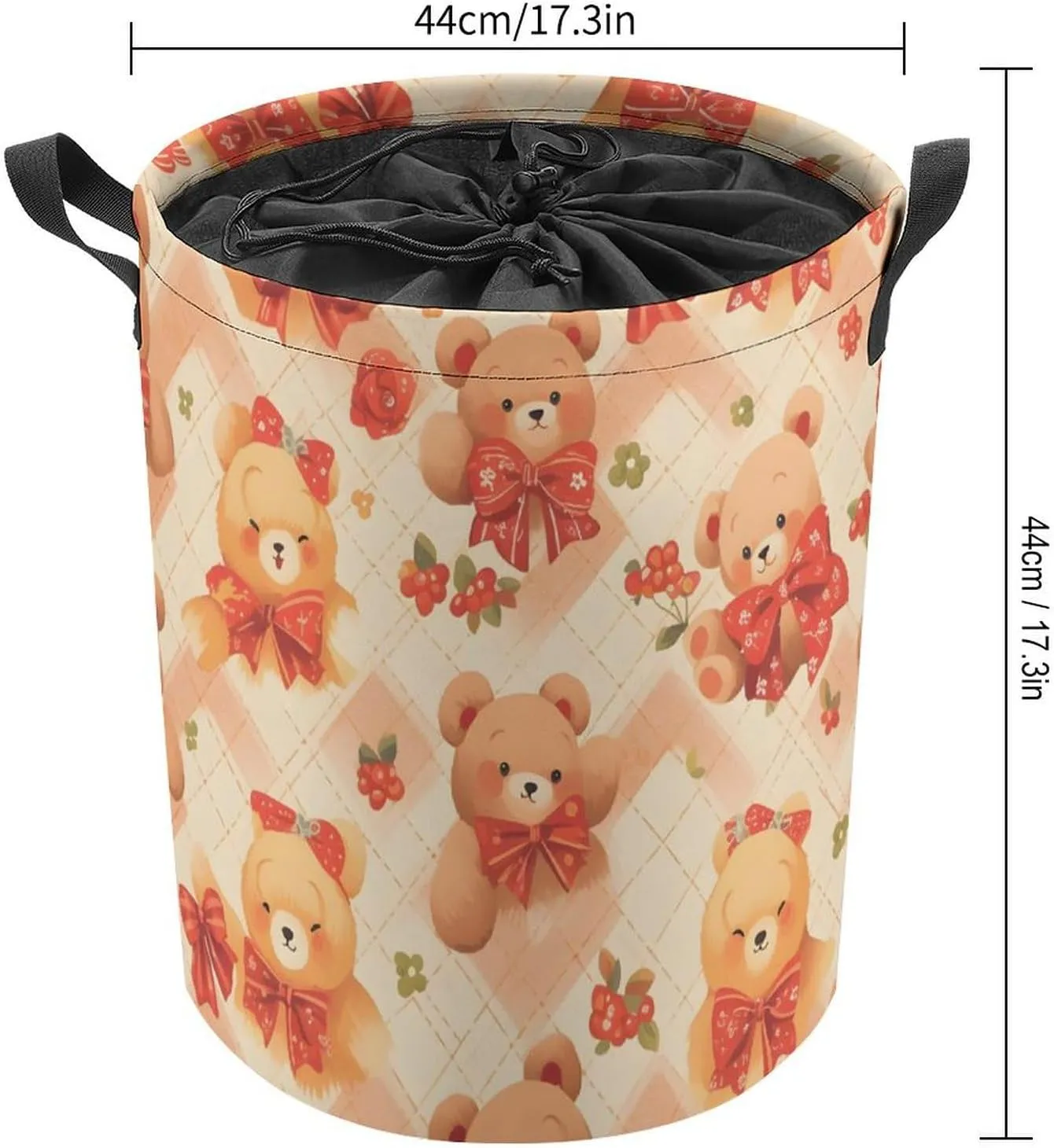 Laundry Hampers, Large Drawstring Laundry Bag, Removable Laundry Bags, Collapsible Storage Bin with Handles for Home Organization, Kids Room, Nursery Mammal