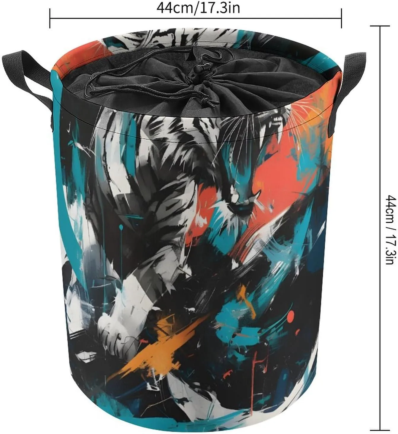 Laundry Hampers, Large Drawstring Laundry Bag, Removable Laundry Bags, Collapsible Storage Bin with Handles for Home Organization, Kids Room, Nursery Painting