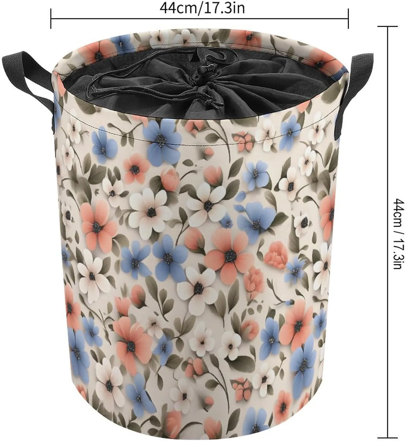 Laundry Hampers, Large Drawstring Laundry Bag, Removable Laundry Bags, Collapsible Storage Bin with Handles for Home Organization, Kids Room, Nursery Pattern