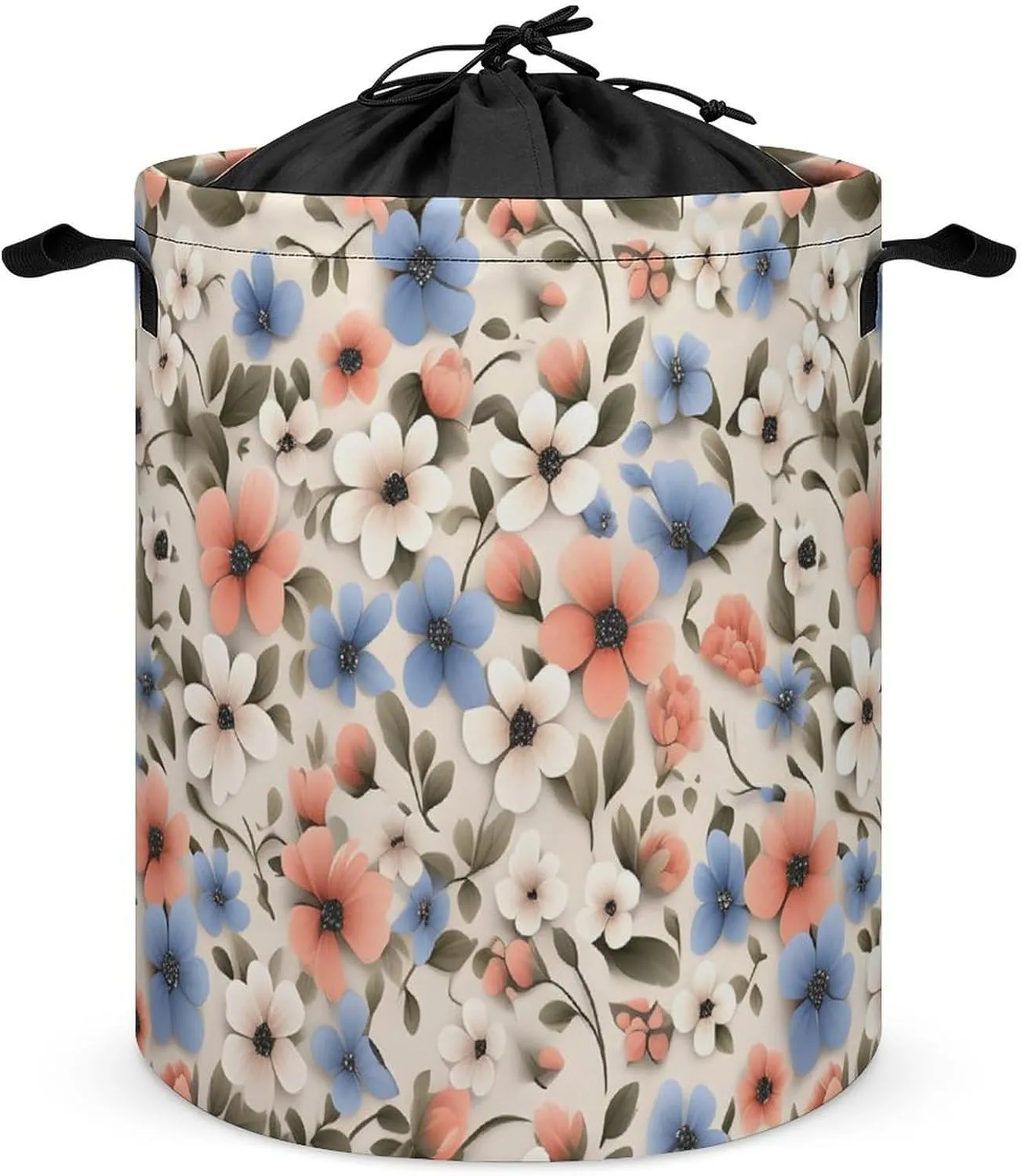 Laundry Hampers, Large Drawstring Laundry Bag, Removable Laundry Bags, Collapsible Storage Bin with Handles for Home Organization, Kids Room, Nursery Pattern