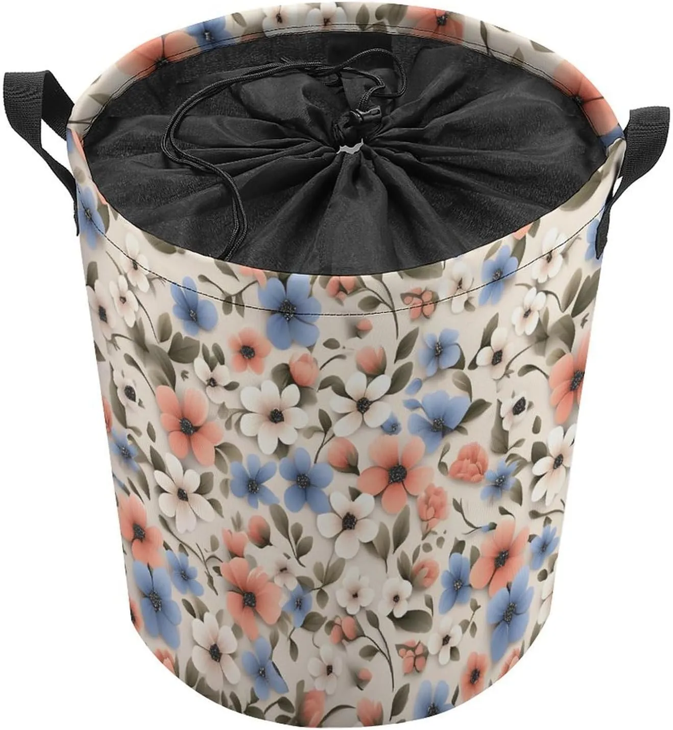 Laundry Hampers, Large Drawstring Laundry Bag, Removable Laundry Bags, Collapsible Storage Bin with Handles for Home Organization, Kids Room, Nursery Pattern