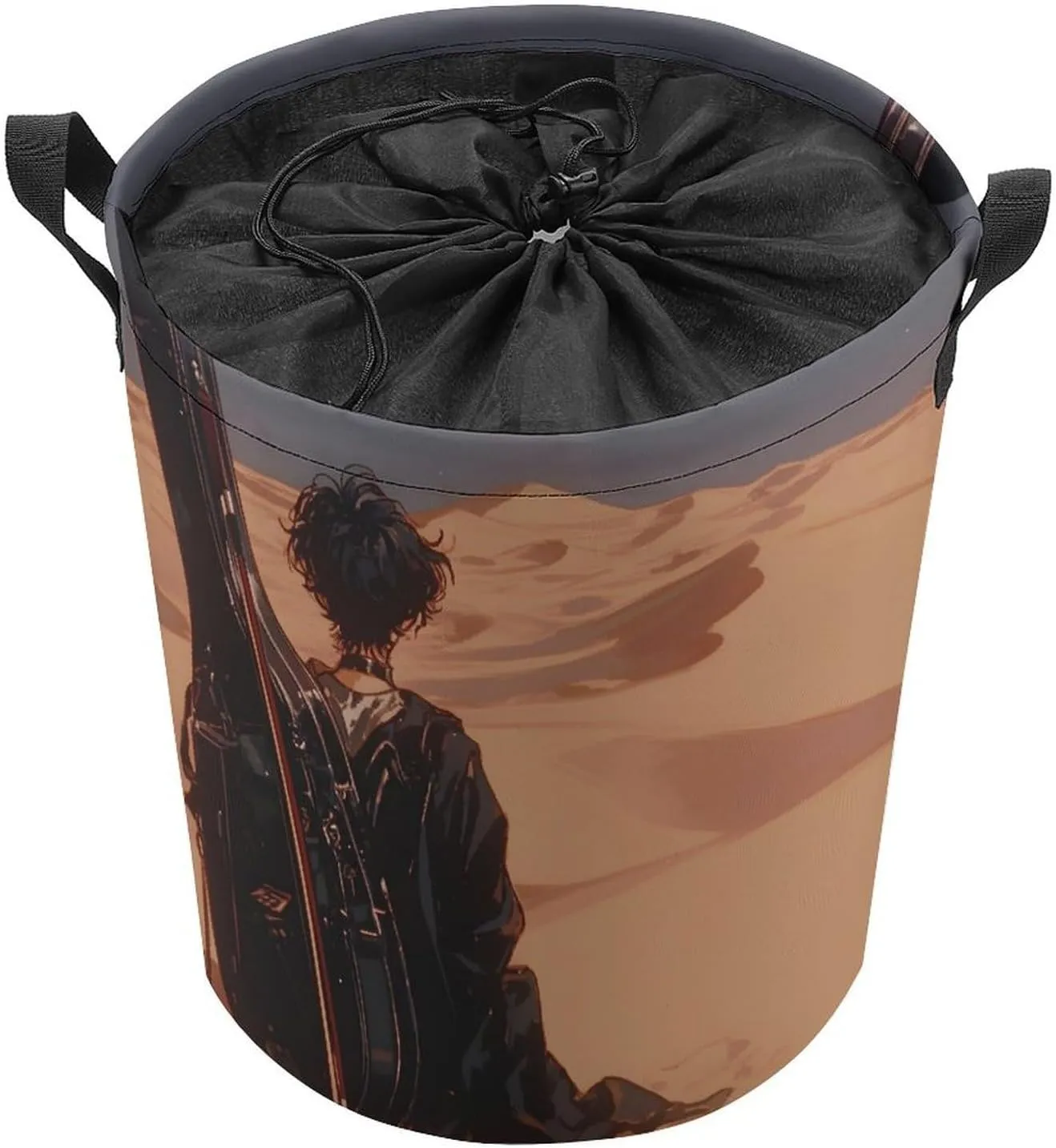 Laundry Hampers, Large Drawstring Laundry Bag, Removable Laundry Bags, Collapsible Storage Bin with Handles for Home Organization, Kids Room, Nursery Sky