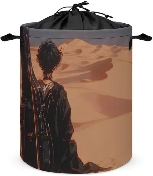 Laundry Hampers, Large Drawstring Laundry Bag, Removable Laundry Bags, Collapsible Storage Bin with Handles for Home Organization, Kids Room, Nursery Sky