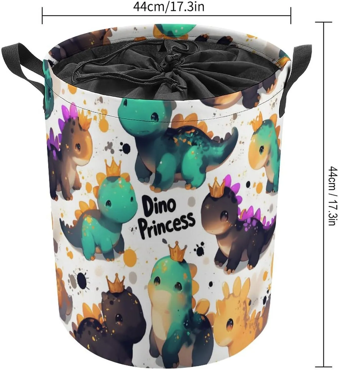 Laundry Hampers, Large Drawstring Laundry Bag, Removable Laundry Bags, Collapsible Storage Bin with Handles for Home Organization, Kids Room, Nursery Vertebrate