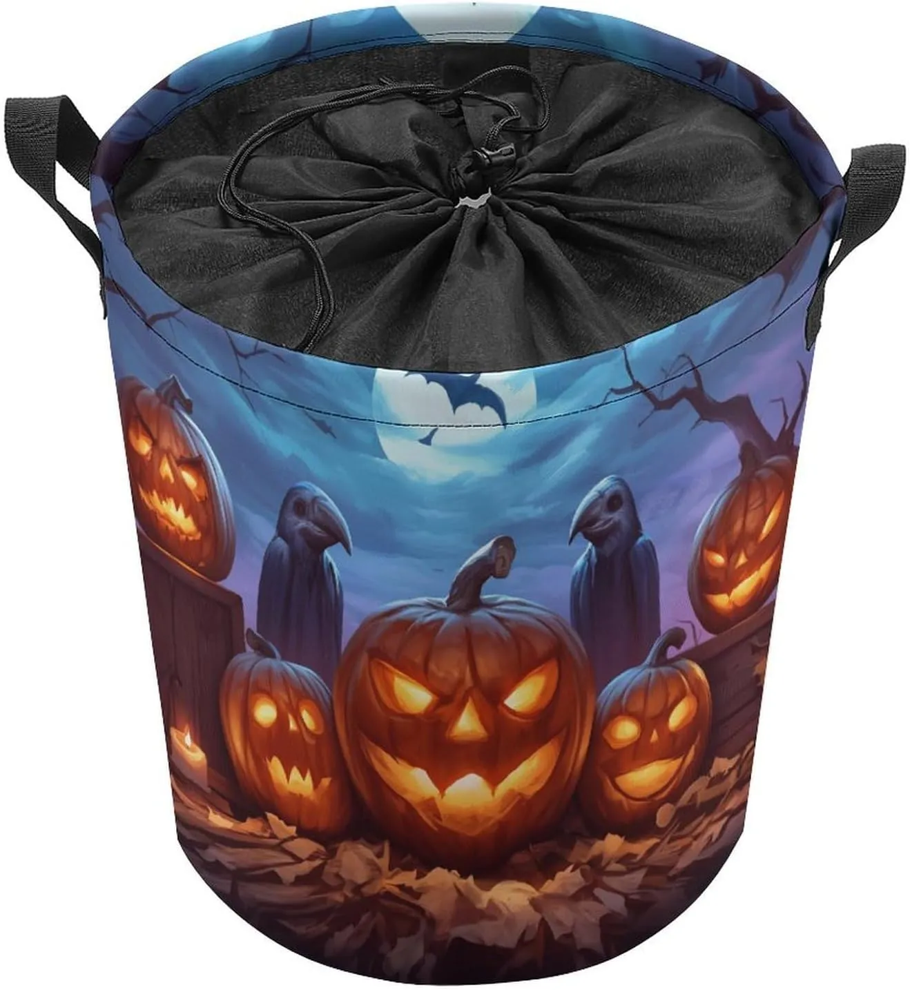 Laundry Hampers, Large Drawstring Laundry Bag, Removable Laundry Bags, Collapsible Storage Bin with Handles for Home Organization, Kids Room, Nursery Vertebrate