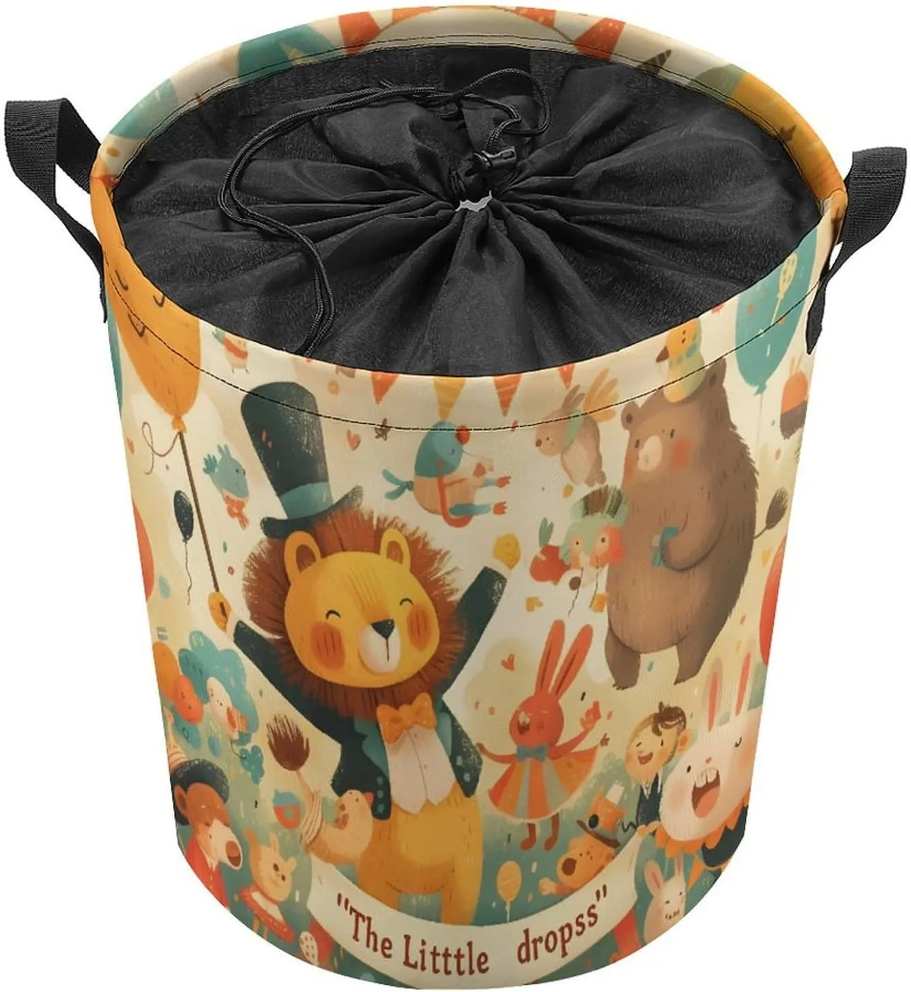 Laundry Hampers, Large Drawstring Laundry Bag, Removable Laundry Bags, Collapsible Storage Bin with Handles for Home Organization, Kids Room, Nursery Vertebrate