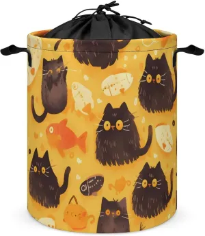 Laundry Hampers, Large Drawstring Laundry Bag, Removable Laundry Bags, Collapsible Storage Bin with Handles for Home Organization, Kids Room, Nursery Vertebrate