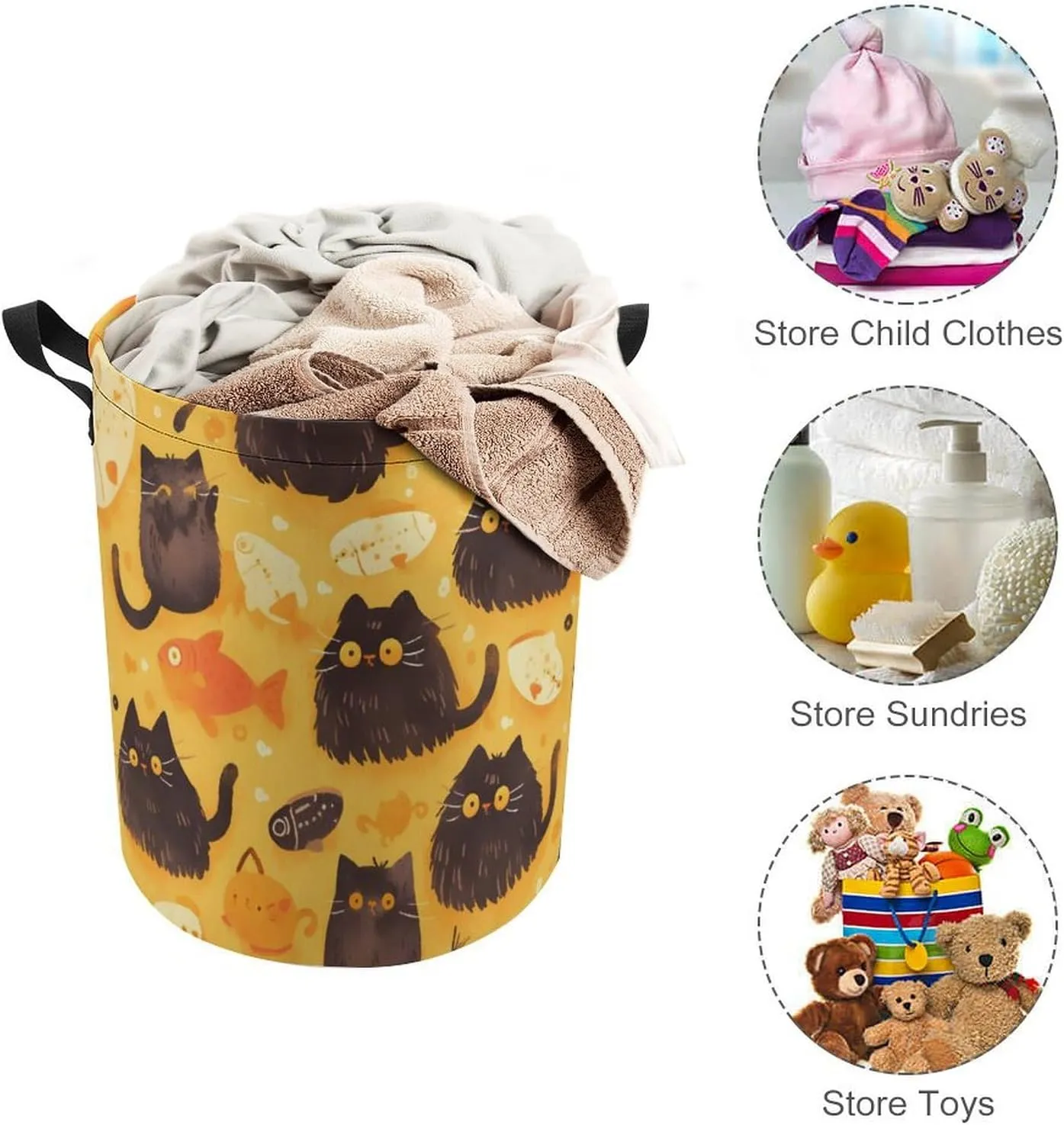 Laundry Hampers, Large Drawstring Laundry Bag, Removable Laundry Bags, Collapsible Storage Bin with Handles for Home Organization, Kids Room, Nursery Vertebrate