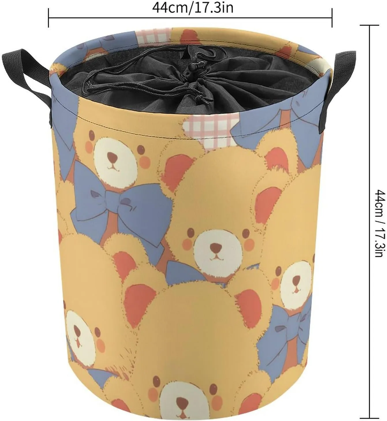 Laundry Hampers, Large Drawstring Laundry Bag, Removable Laundry Bags, Collapsible Storage Bin with Handles for Home Organization, Kids Room, Nursery Vertebrate
