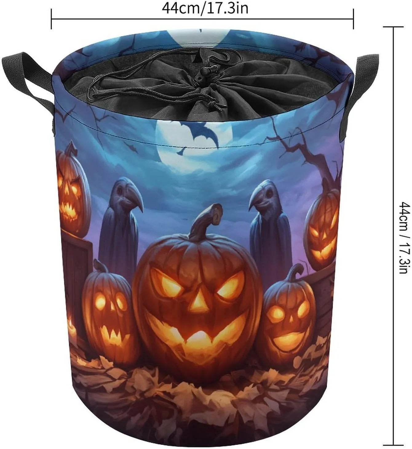 Laundry Hampers, Large Drawstring Laundry Bag, Removable Laundry Bags, Collapsible Storage Bin with Handles for Home Organization, Kids Room, Nursery Vertebrate