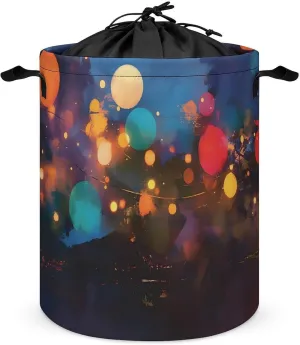 Laundry Hampers, Large Drawstring Laundry Bag, Removable Laundry Bags, Collapsible Storage Bin with Handles for Home Organization, Kids Room, Nursery World