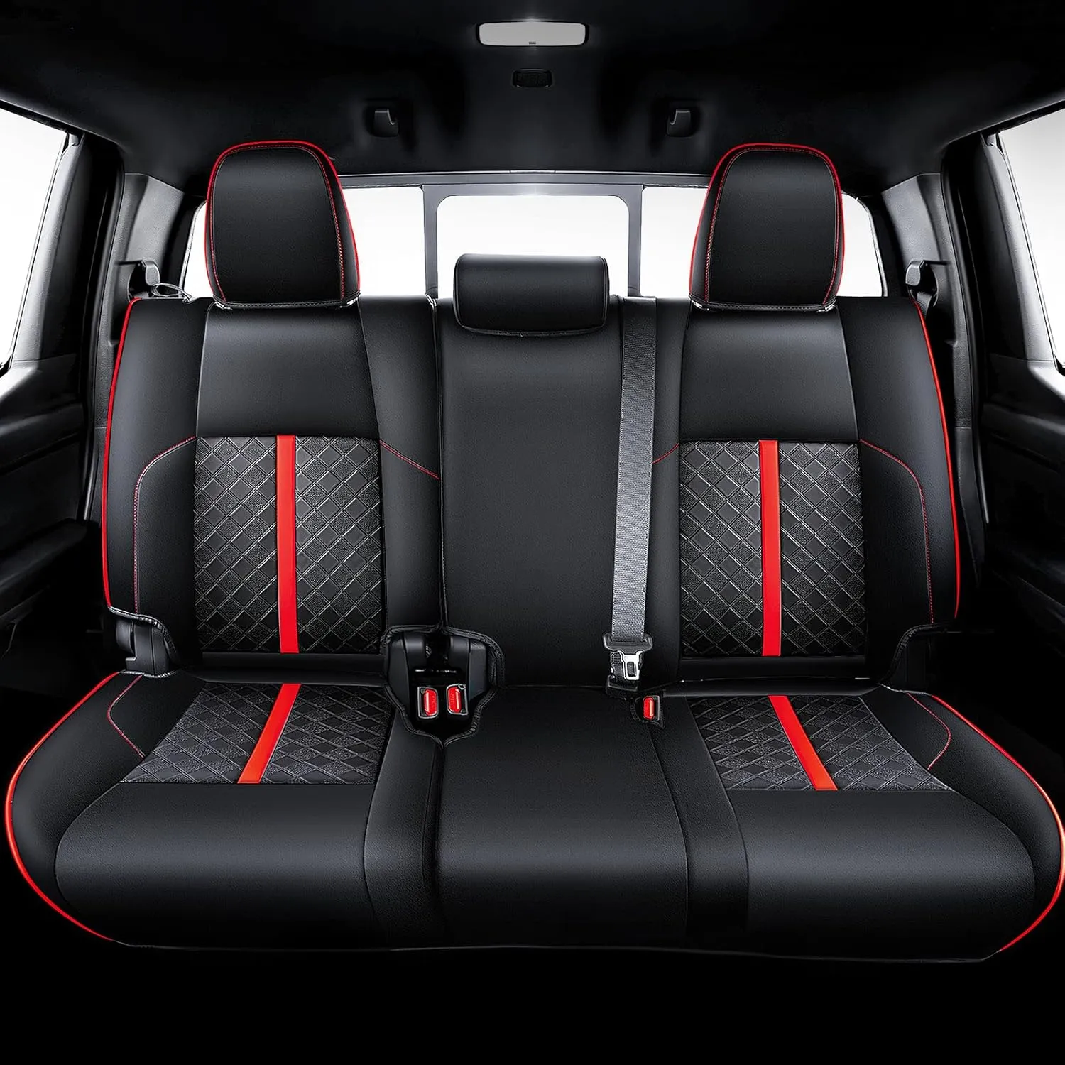 Leather Seat Covers Custom Fit for Tacoma Gen 4th (2024-2025) Double Cab, for SR, SR5, TRD PreRunner, TRD Sport, TRD Off-Road, Limited, Trailhunter - Armrest Covers Included - Fully Covered
