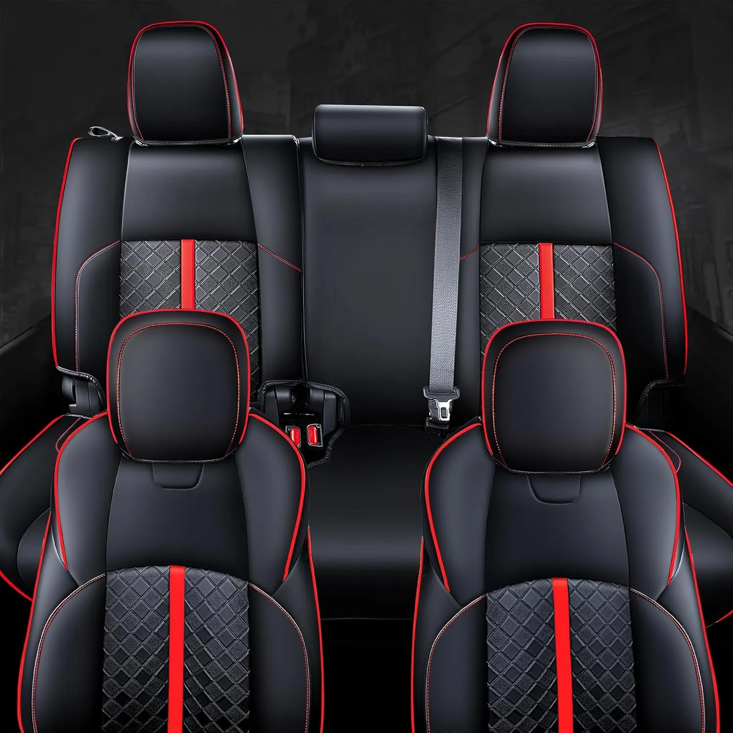 Leather Seat Covers Custom Fit for Tacoma Gen 4th (2024-2025) Double Cab, for SR, SR5, TRD PreRunner, TRD Sport, TRD Off-Road, Limited, Trailhunter - Armrest Covers Included - Fully Covered
