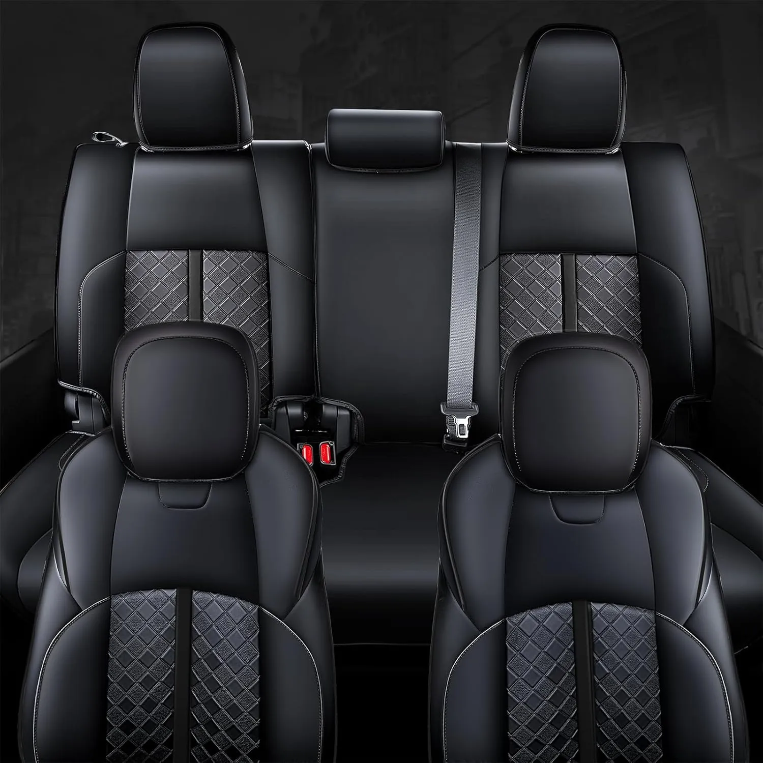 Leather Seat Covers Custom Fit for Tacoma Gen 4th (2024-2025) Double Cab, for SR, SR5, TRD PreRunner, TRD Sport, TRD Off-Road, Limited, Trailhunter - Armrest Covers Included - Fully Covered