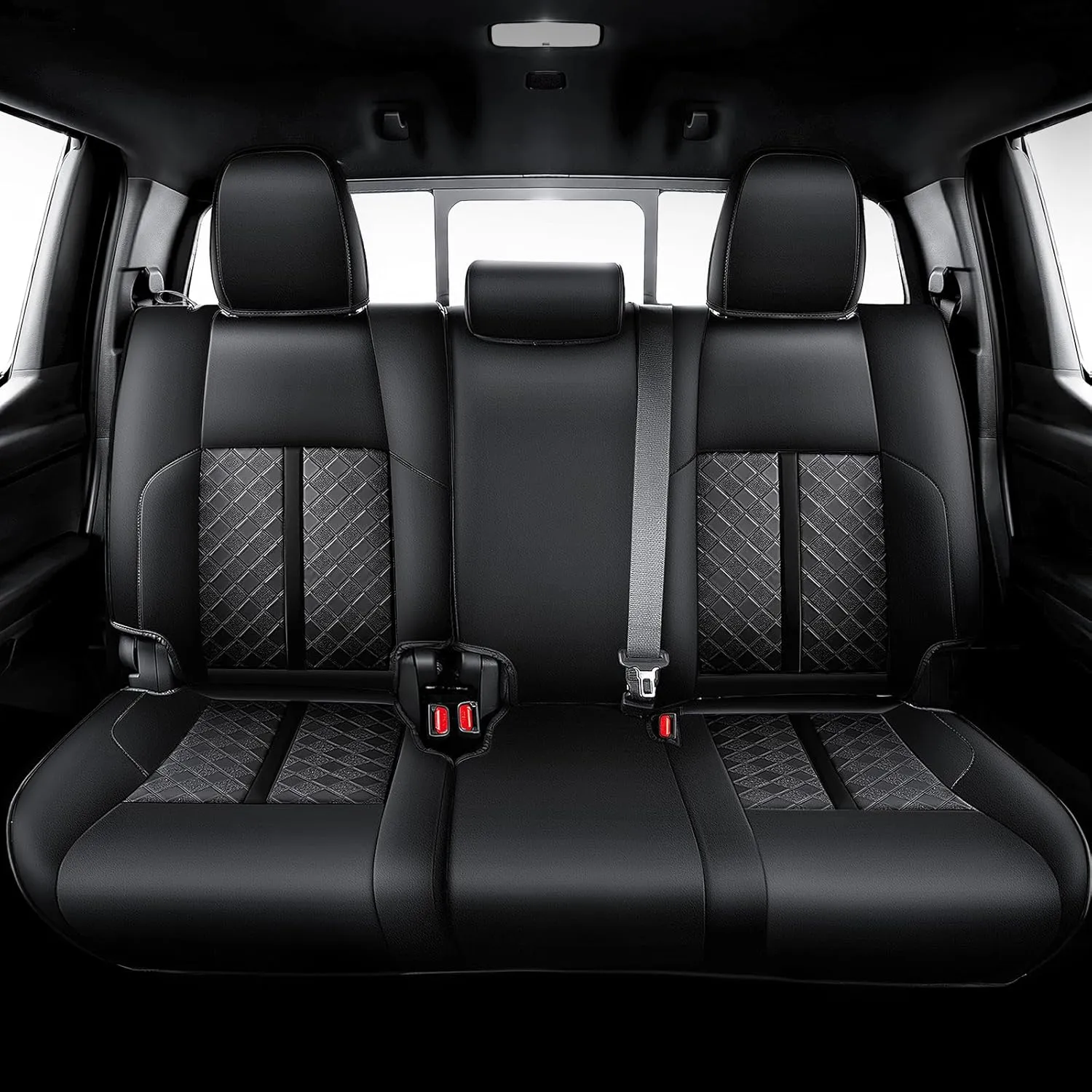 Leather Seat Covers Custom Fit for Tacoma Gen 4th (2024-2025) Double Cab, for SR, SR5, TRD PreRunner, TRD Sport, TRD Off-Road, Limited, Trailhunter - Armrest Covers Included - Fully Covered