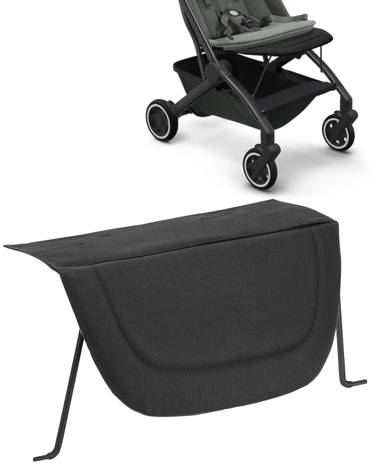 Leg Rest for Joolz AER /AER - Adjustable Footrest Extender for Stroller Comfort, Extra Leg Support, Folds with Stroller for Compact Travel - Black