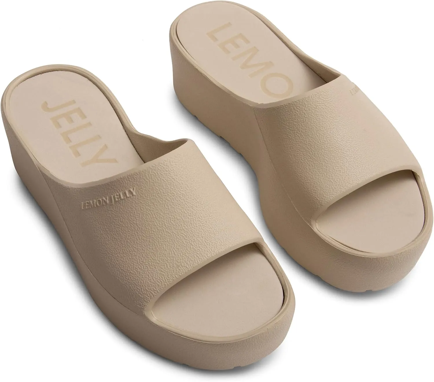 Lemon Jelly Women's Sunny Platform Sandals - Cute Water-Friendly Comfort Wedges for the Beach or Casual Wear - Super Lightweight Slip-On Flip Flops for Ladies