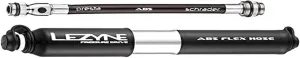 LEZYNE Pressure Drive Bicycle Tire Hand Pump, High Pressure 120psi, Presta & Schrader, ABS Flex Hose, Compact Bike Pump