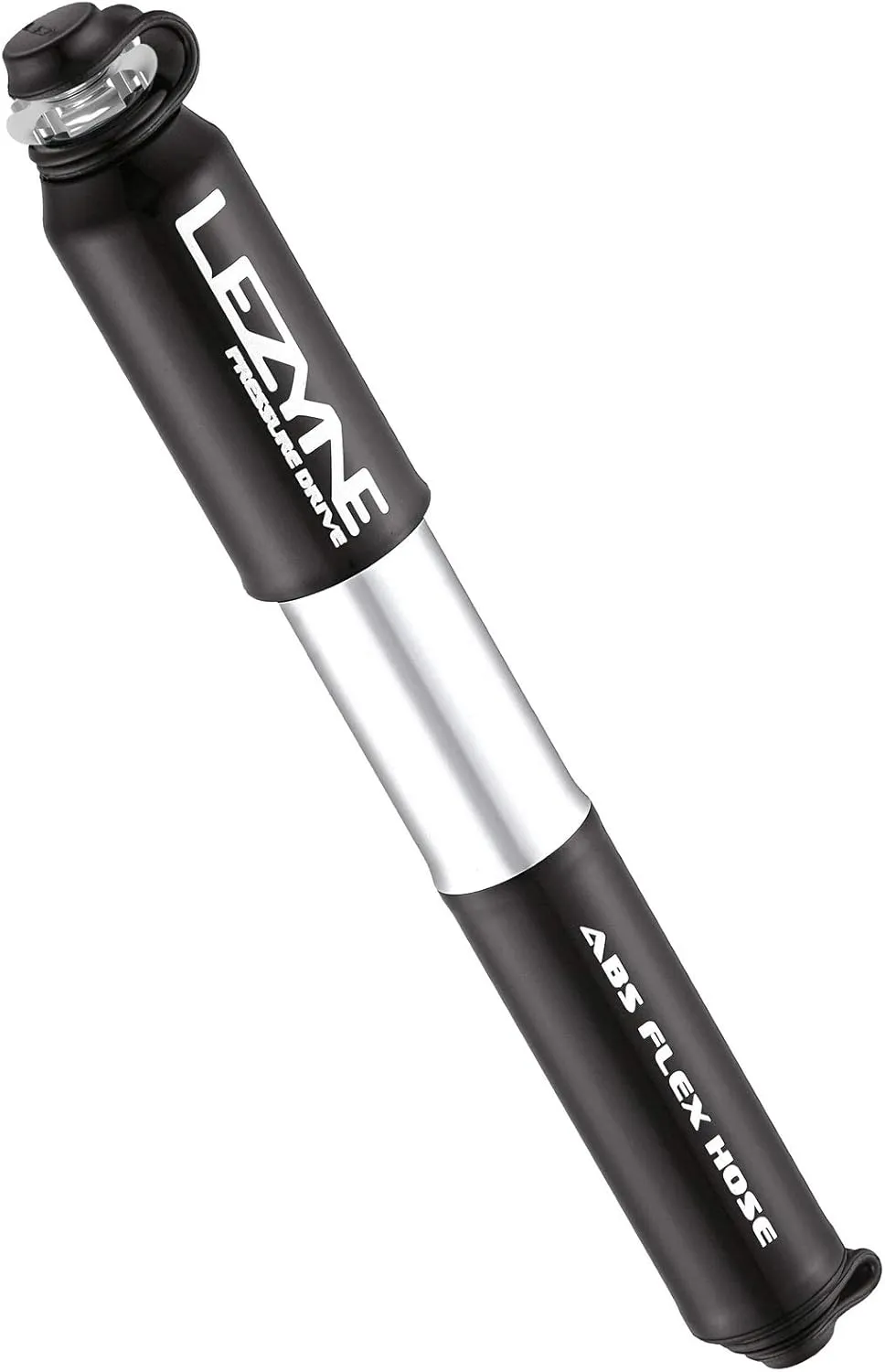 LEZYNE Pressure Drive Bicycle Tire Hand Pump, High Pressure 120psi, Presta & Schrader, ABS Flex Hose, Compact Bike Pump