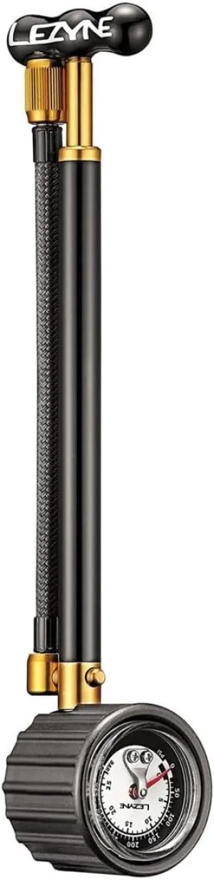 LEZYNE Shock Drive Bicycle Hand Pump, High Pressure 400psi Shock Pump, Portable, Mountain & Road Bike Pump