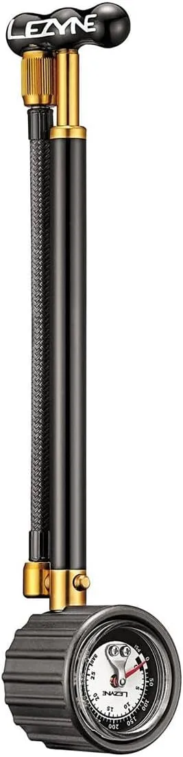 LEZYNE Shock Drive Bicycle Hand Pump, High Pressure 400psi Shock Pump, Portable, Mountain & Road Bike Pump