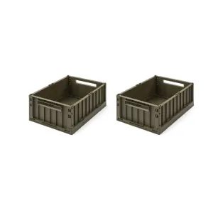 LIEWOOD Weston Storage Box, M, Army Green (Set of 2)