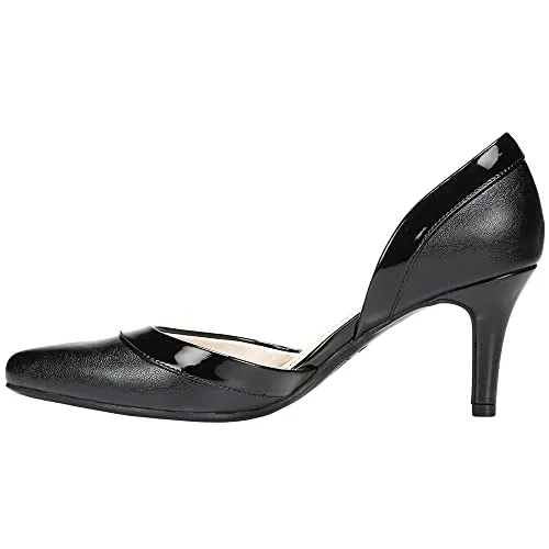 LifeStride Women's Saldana Pump, Black/Black Patent, 8.5 W US