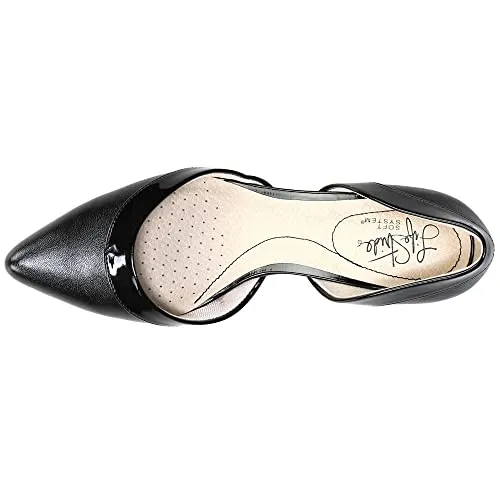 LifeStride Women's Saldana Pump, Black/Black Patent, 8.5 W US