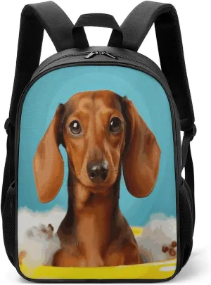 Lightweight Backpacks Cute Travel Bag Durable Dachshund Dog Printing Small Travel Backpack For Women & Men