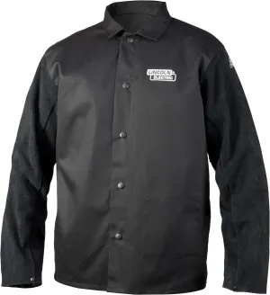 Lincoln Electric unisex adult Traditional Split Leather Sleeved Welding Jacket, Black, X-Large US