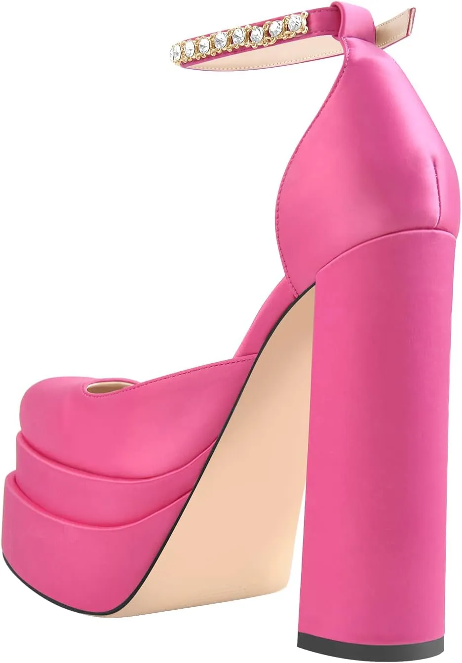 LISHAN Women's Platform 5.9in Super High Heels Pumps Slip On Pointed Toe Sandals