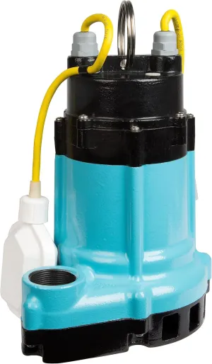 Little Giant HT-10EN-CIA-FS 115 Volt, 1/2 HP, 4500 GPH Cast Iron Automatic Submersible High Temperature Effluent/Boiler Blow-Down Pump with 15-Ft. Cord, Blue, 511710