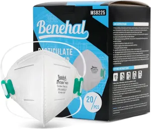 LotFancy N95 Mask for Adults, NIOSH Particulate Respirator, N95 Face Mask for Construction, Cleaning, Sanding, Dust Pollution