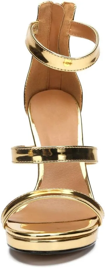 MAIERNISI JESSI Unisex Men's Women's Strappy Heels, Stiletto High Heel Dress Pump Sandals