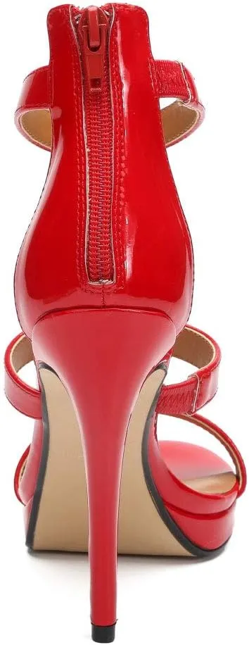 MAIERNISI JESSI Unisex Men's Women's Strappy Heels, Stiletto High Heel Dress Pump Sandals
