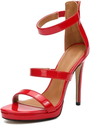 MAIERNISI JESSI Unisex Men's Women's Strappy Heels, Stiletto High Heel Dress Pump Sandals