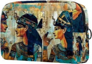 Makeup Bag Organizer,Cosmetic Bags for Women,Vintage Egyptian Painting Women,Small Makeup Pouch