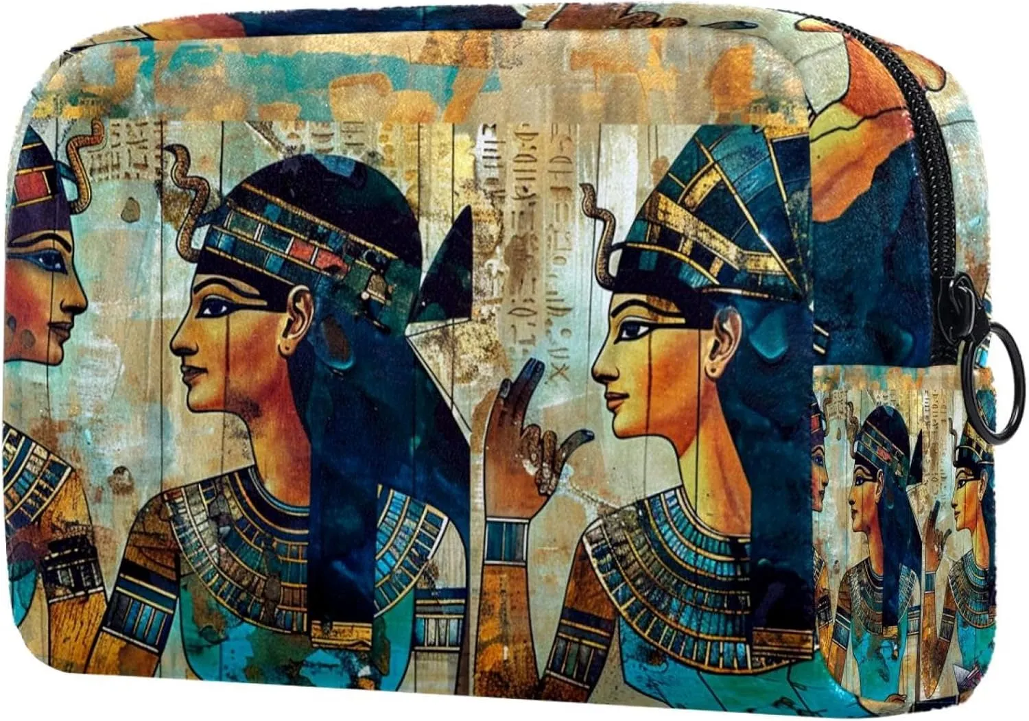 Makeup Bag Organizer,Cosmetic Bags for Women,Vintage Egyptian Painting Women,Small Makeup Pouch