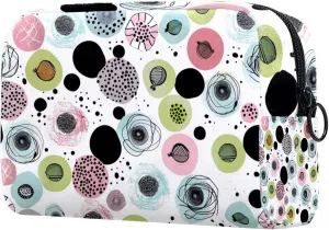 Makeup Bag Small,Makeup Travel Bag,Easter Doodle Ornamental Eggs,Makeup Organizer Bag