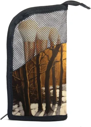 Makeup Bags for Women,Toiletry Bag for Men,Winter Forest Tree Path,Travel Cosmetic Bag