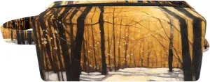 Makeup Bags for Women,Toiletry Bag for Men,Winter Forest Tree Path,Travel Cosmetic Bag