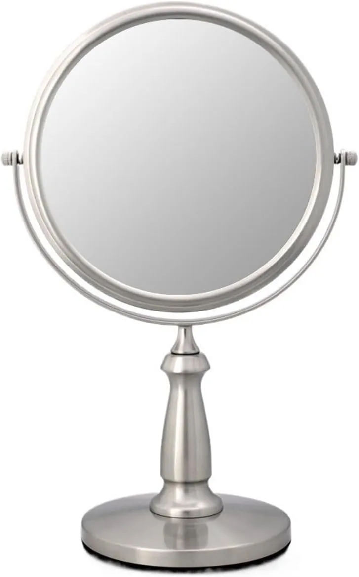 Makeup Mirror Cosmetic Mirror HD Makeup Metal Double Sided Magnifying Desktop Makeup Mirror Home Bedroom Flip Makeup Mirror Beauty Mirror